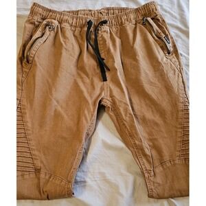 Phat Farm Stretch Men's Pants Drawstring Brown Size L